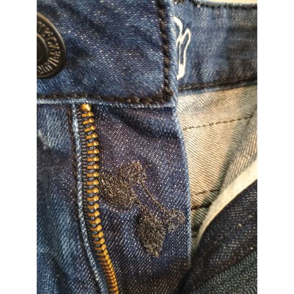 Robin's Jean Men's 40 Blue Double Back Pocket Rhinestones Dark Wash Denim 40x35 - Picture 12 of 16